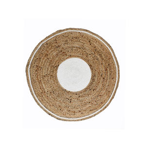 Produits les plus vendus Tapis ronds en jute biologique de qualité supérieure Ensemble de tapis en jute brodés à la main Utilisation pour le salon et la chambre à coucher - Product Image 5