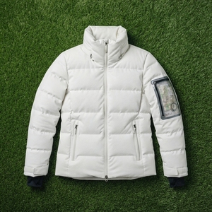 <b>Men</b> Padded Winter <b>Jacket</b> High Collar Quilted Insulated White <b>Utility</b> <b>Jacket</b> With Transparent Sleeve Pockets Outdoor Coat - Product Image 6