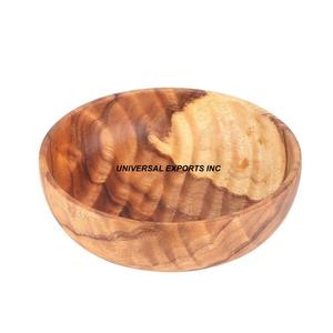 Bol à chocolat en bois de luxe Vaisselle de forme ronde Bol de service Bol à soupe en bois fait main d'excellente qualité - Product Image 1