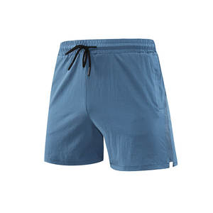 Pantalones cortos deportivos de maratón de entrenamiento informal OEM para hombre, pantalones finos transpirables de secado rápido con logotipo personalizado, Color sólido, envío DDP - Product Image 4