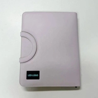 Personalizado de lujo de la pantalla LED de la cartera del logotipo de la PU de carga inalámbrica de archivos A4 Touch Light up LED Logo Padfolios para negocios