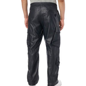 Pantalones Avirex de cuero ligeros para hombre al por mayor, hechos en la mejor calidad, pantalones Avirex de cuero para hombre - Product Image 5