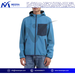 Chaqueta Softshell personalizada para hombre, ropa de abrigo impermeable a prueba de viento con cremallera y logotipo para el personal del equipo, uso de ropa de trabajo escolar o empresarial - Product Image 2