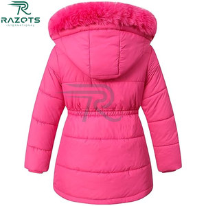 Razorts International Women's Hooded Puffer <b>Jacket</b> Cotton Filling Autumn Solid Color Long Sleeve Casual Outerwear - Product Image 2