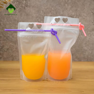 ถุงซิปล็อคแบบตั้งได้สำหรับบรรจุน้ำผลไม้ ถุงพลาสติกใส่น้ำดื่ม บรรจุภัณฑ์ของเหลว บรรจุภัณฑ์แบบขุ่นโปร่งแสง - Product Image 3