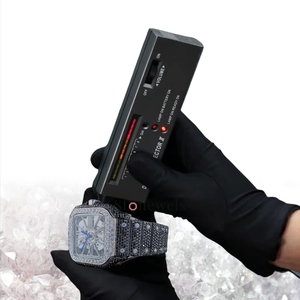 นาฬิกาออโตเมติกประดับเพชรโมอิสสีดำสำหรับผู้ชายหน้าปัดสี่เหลี่ยมงานทำมือปรับแต่งได้นาฬิกาสำหรับใส่ไปงานปาร์ตี้ - Product Image 4