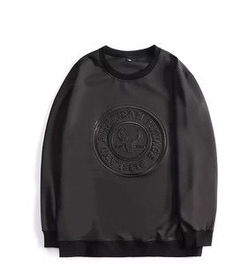 Custom Cotton French <b>Terry</b> Plain <b>Bulk</b> Streetwear 3d Crewneck Oversized Embossed Sweatshirt for Men - Product Image 6