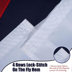 Drapeaux chrétiens américains brodés en polyester imperméable de 3x5 pieds, résistants, pour l'extérieur, Pâques, croix de Jésus, avec 2 œillets en laiton - Product Image 5