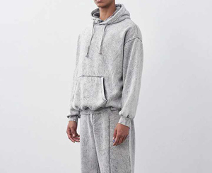 Hot Selling ACID WASHED Affordable Price <b>Men</b> Tracksuits 100% High Quality Pullover Hoodie and Drawstrings Pants Tracksuits <b>Men</b> - Product Image 5
