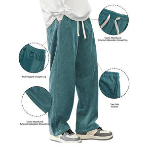 Pantalons pour hommes, coupe droite, rayés, OEM, pantalons de survêtement élégants pour hommes, lavage à l'acide, coton de haute qualité, couleur personnalisée, taille, logo - Product Image 5