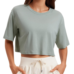 Precio Razonable Superventas Crop Top Transpirable Diseño Personalizado Mujeres Crop Top Street Wear Mujeres Crop Top - Product Image 4