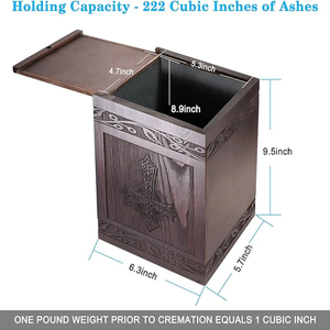 Cremation Urns <b>for</b> Human <b>Ashes</b> Adult Male Female Wooden Hummingbird Urns Box and <b>Casket</b> <b>for</b> <b>Ashes</b> Men Urn - Product Image 6