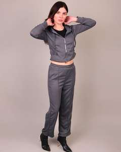 Womens Solid Casual Knitting <b>Velour</b> <b>Tracksuit</b> Set Soft Plush Hoodie and Jogger Pants Luxury Two Piece for Wear Fashion - Product Image 3