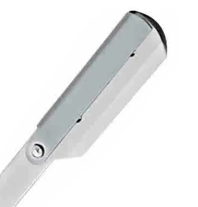 Maquinilla de afeitar recta de acero inoxidable de una sola hoja para hombres Diseño de Garganta Cortada con mango de madera para afeitado de peluquero - Product Image 3