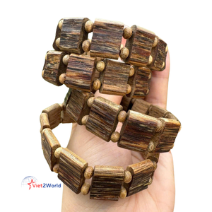 100% pulsera de cuentas de madera elástica natural de Vietnam Agarwood Bead Stretch Jewelry - Product Image 3