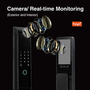 Serratura Intelligente 3D NF6 con Riconoscimento Impronte Digitali e Facciale, Connettività Wi-Fi Tuya, in Lega di Alluminio, Funzioni di Registrazione Sblocco e Codice - Product Image 6