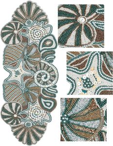 Handmade Embroidered Beaded <b>Table</b> Decorations Knitted <b>Runner</b> and Placemat Set for Wedding or Hotel <b>Dining</b> <b>Tables</b> - Product Image 6