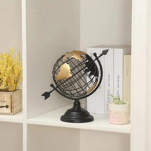 Charme en métal noir Globe Design Table Showpiece Unique Voyage-Inspiré Décor pour Home Office Cadeau Affichage Sculpture - Product Image 3