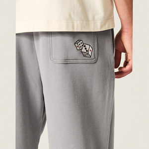 Pantalons de survêtement décontractés en coton léger sur mesure pour hommes, coupe ample, séchage rapide, respirant, fermeture à cordon, taille mi-haute - Product Image 4