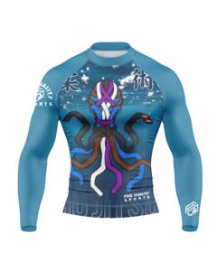 Rash Guard Personnalisé à Séchage Rapide Jiu Jitsu Respirant Imprimé par Sublimation Rash Guards Bjj pour Hommes Manches Longues Rash Guards - Product Image 2