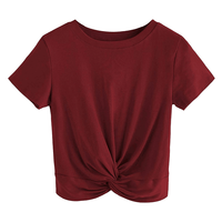 Camisetas para mujer, camisetas cortas, Tops cortos para mujer, ropa en blanco de verano, Camiseta corta Sexy de gran tamaño de algodón 100% para mujer