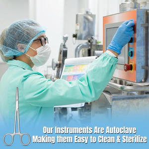 Fórceps de hemostato Crile, abrazadera de bloqueo quirúrgica de acero inoxidable, instrumento médico reutilizable para uso clínico - Product Image 6