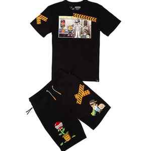 2025เสื้อยืดและกางเกงขาสั้นสำหรับผู้ชายและกางเกงขาสั้นชุดกางเกงขาสั้นสองชิ้นทรงโอเวอร์ไซส์ - Product Image 6