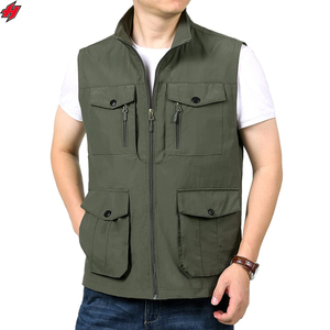 2025 Wholesale Men's <b>Vests</b> Zip up Winter Warm Fleece <b>Vests</b> Custom LOGO Sleeveless Jacket Pocket <b>Vest</b> Men - Product Image 1