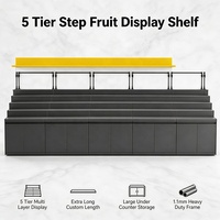 Afneembaar trapvormig fruitdisplayrek, onafhankelijke draagunit voor supermarkt