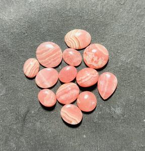 100% piedras de Rodocrosita Rosa Natural MM cabujón de piedras preciosas sueltas pulidas para la fabricación de joyas varios tamaños para colgantes de anillos - Product Image 3