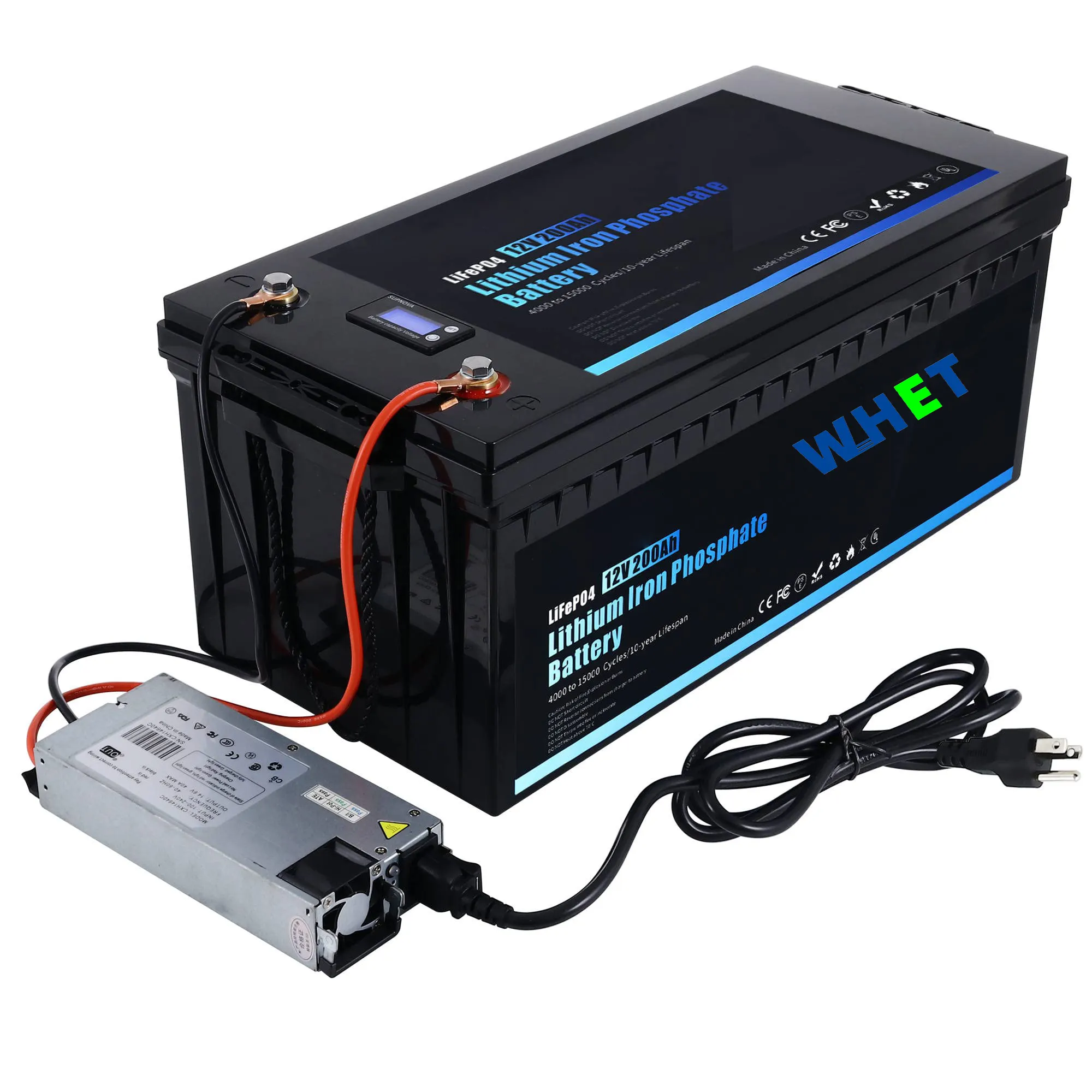 Tiefzyklus-Lithium-Ionen-Batterie 12 V 24 V 100 ah 200 ah 300 ah Lifepo4 Batteriepack für Solarenergiespeichersysteme