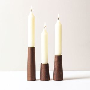 Porte-bougie en bois en forme de pilier, fait main, décoration d'intérieur, support pour centre de table et présentation dans le salon - Product Image 2