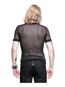 เสื้อยืดตาข่ายสีขาวซีทรูผู้ชาย เสื้อยืดแขนยาวเซ็กซี่แบบโปร่งใส สไตล์ฮิปฮอป สตรีทแวร์ - Product Image 3