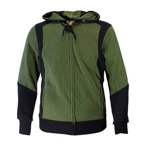 Vente chaude hommes pull décontracté sweat à capuche avec fermeture à glissière avant Streetwear mode pour un usage quotidien printemps teint en plaine - Product Image 3