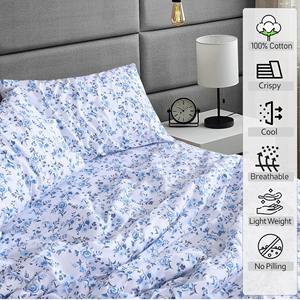 High Quality 100% Cotton All-Season Queen King 4-Piece Modern Wedding Bedding Set Custom Logo Printed Water Resistant Reversible - Product Image 2