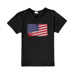 Shop <b>Patriotic</b> USA Flag <b>Women</b> T Shirts Online Solid American <b>Tops</b> Breathable Cold Shoulder for Stylish Casual Looks for - Product Image 3