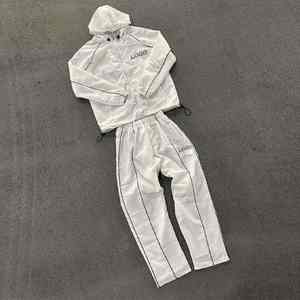 ชุดเซ็ตเสื้อผ้าฤดูหนาว SUMROOS แบบสตรีทแวร์ 2 ชิ้น เสื้อแจ็คเก็ตกันลมเนื้อหนา ผ้าไนลอน ชุดวอร์มมีฮู้ด กางเกงวอร์มขายาว - Product Image 6