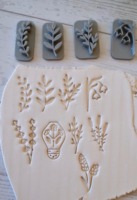 Lot de 9 tampons en argile botanique, moules à texture métallique pour la fabrication de boucles d'oreilles et de pendentifs, fournitures d'artisanat DIY pour la résine et la poterie