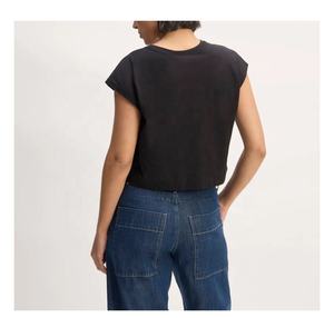 Round Neck <b>Red</b> <b>Women</b> Crop Top T <b>Shirt</b> Custom Print Logo Hot Selling Cotton <b>Womens</b> T-<b>shirts</b> Fitness Fit T <b>Shirts</b> - Product Image 4