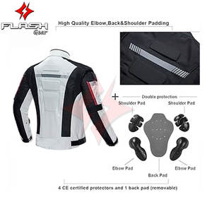 Chaqueta de moto para hombre, chaqueta blindada para motociclista, impermeable, a prueba de viento, equipo de protección de cuerpo completo, armadura CE de verano - Product Image 5