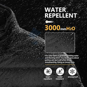 Chaqueta acolchada personalizada para hombre, marca OEM, estampado de bordado de pantalla, Abrigo acolchado ligero resistente al agua, nieve, esquí al aire libre - Product Image 4