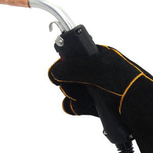 Gants de soudage en cuir fendu de vache verte de qualité 16 \ "Protection des mains de sécurité industrielle Matériau en cuir de vachette en acier inoxydable - Product Image 5