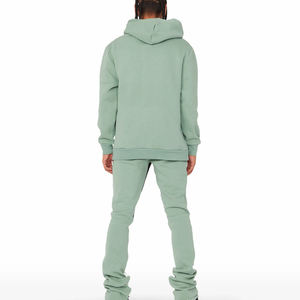 ชุดวอร์มลำลองฤดูหนาวปี 2026 คุณภาพสูง ชุดเซ็ต 2 ชิ้น เสื้อฮู้ดซิป กางเกงจ็อกเกอร์ทรงหลวมสำหรับผู้ชาย - Product Image 2