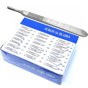 Meilleure vente à la qualité ensemble de couteaux à manche de scalpel lames de différentes tailles en acier inoxydable Offres Spéciales poignée chirurgicale approuvée CE ISO - Product Image 1