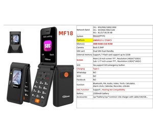 Téléphone portable à clapet 4G LTE avec fonction HAC et SOS pour personnes âgées, avec base de charge en option - Product Image 2