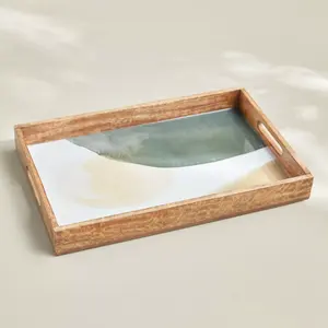 Plateau rond de service pour aliments, best-seller d'Amazon, de qualité fantastique avec un design élégant en finition dorée - Product Image 4