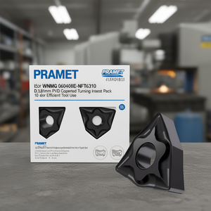 Insertos de Torneado Indexables con Recubrimiento PVD PRAMET ISO WNMG 060408E-NFT6310 D.3.81mm, Paquete de 10 para un Uso Eficiente de la Herramienta - Product Image 3
