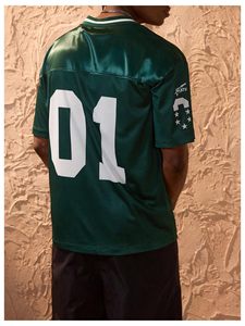 Maillot de football américain personnalisé pour hommes Graffiti Line Design Mesh Respirant Plus Size Maillot de football américain à manches courtes - Product Image 2