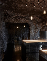 Vente en gros d'usine, panneau MCM Black Mountain Rock, texture tissée naturelle, flexible, durable, pour la décoration murale intérieure et extérieure
