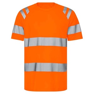 Camiseta Reflectante Naranja de Media Manga Unisex, Ropa de Trabajo de Alta Visibilidad, Material de Poliéster - Product Image 5